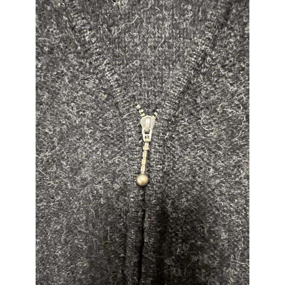 Vintage REI Wool Vest Mens Large Charcoal Gray Full Zip Sweater Outdoors Gorp